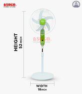 Sogo Dc (12v) Solar Floor Fan (JPN-626)